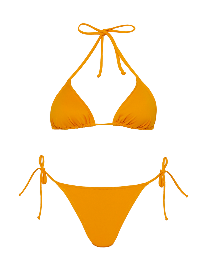 Leah Marielle ochre yellow bikini with triangle top and classic briefs - MC2 Saint Barth