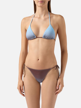 Bikini classico a triangolo Leah Marielle con stampa sfumata