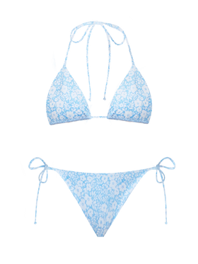 Damen-Triangel-Bikini Leah Virgo im Vintage-Stil mit Blumenmuster