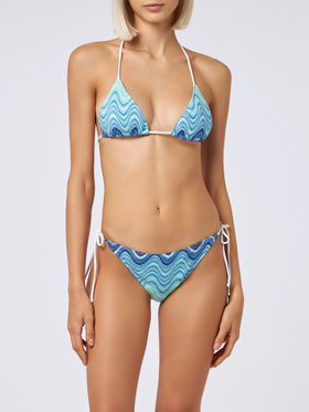 Bikini donna a triangolo in maglia raschel Leah Virgo