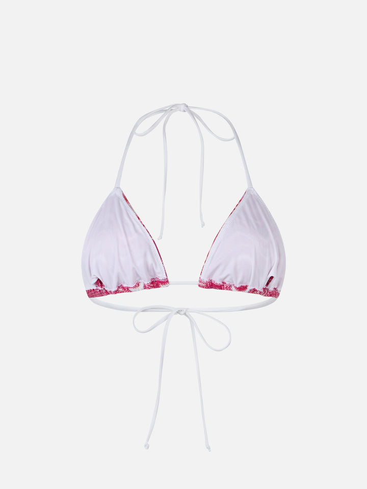 Woman raschel knit triangle top swimsuit Leah - MC2 Saint Barth