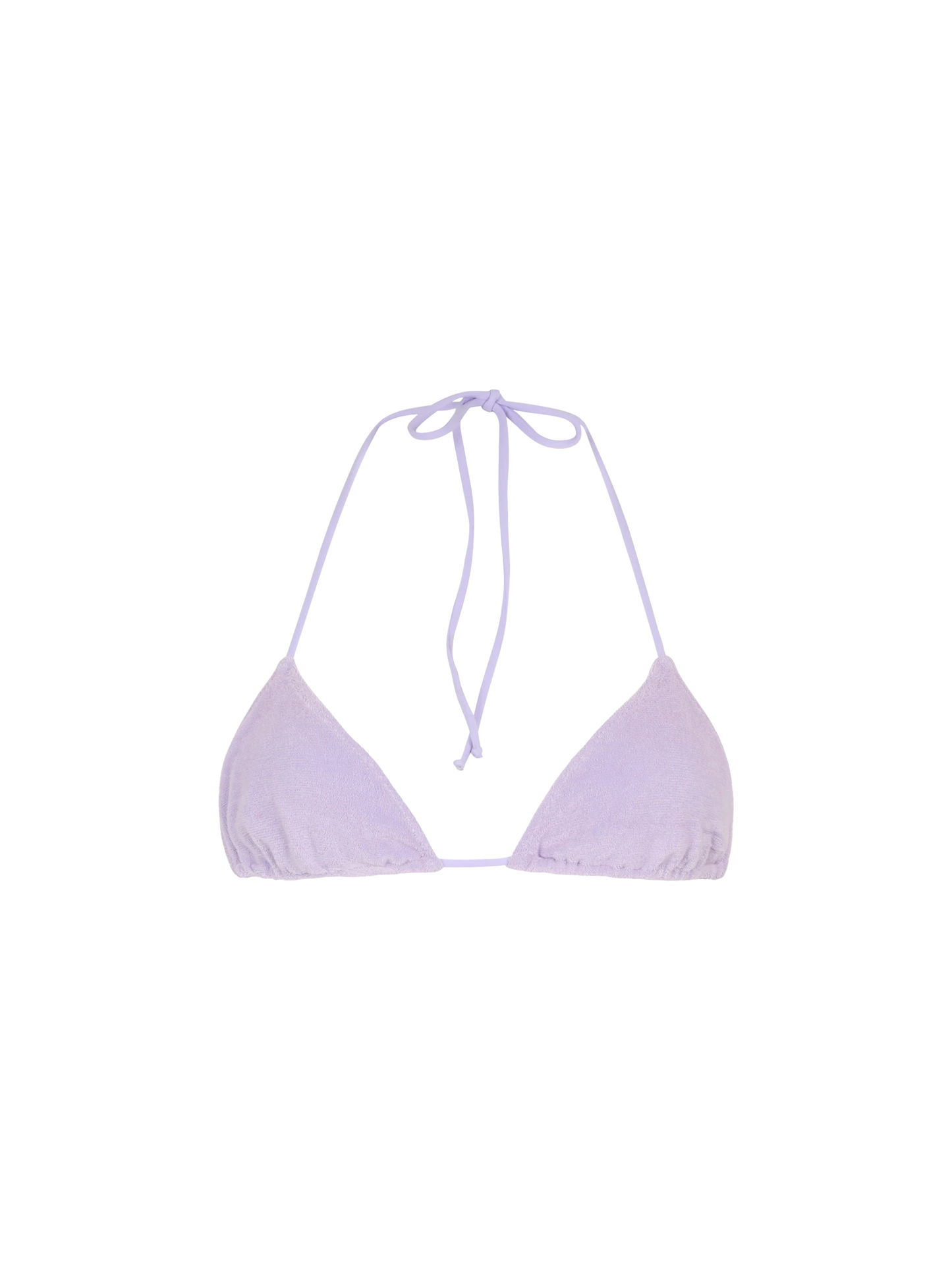 Woman lilac terry triangle top swimsuit Leah - MC2 Saint Barth