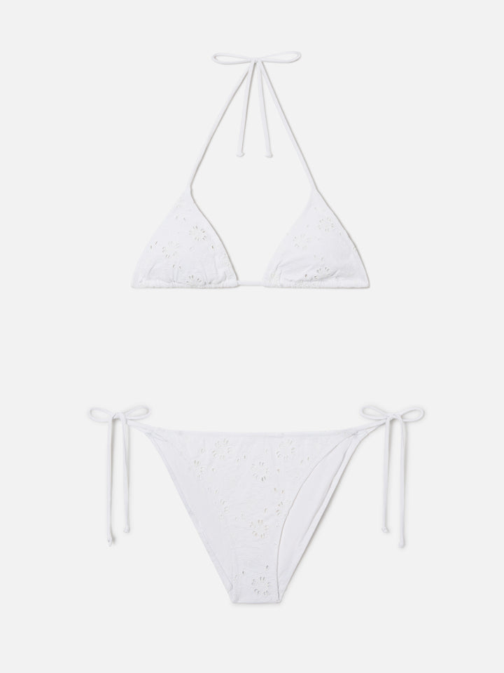 Leah Virgo white sangallo bikini