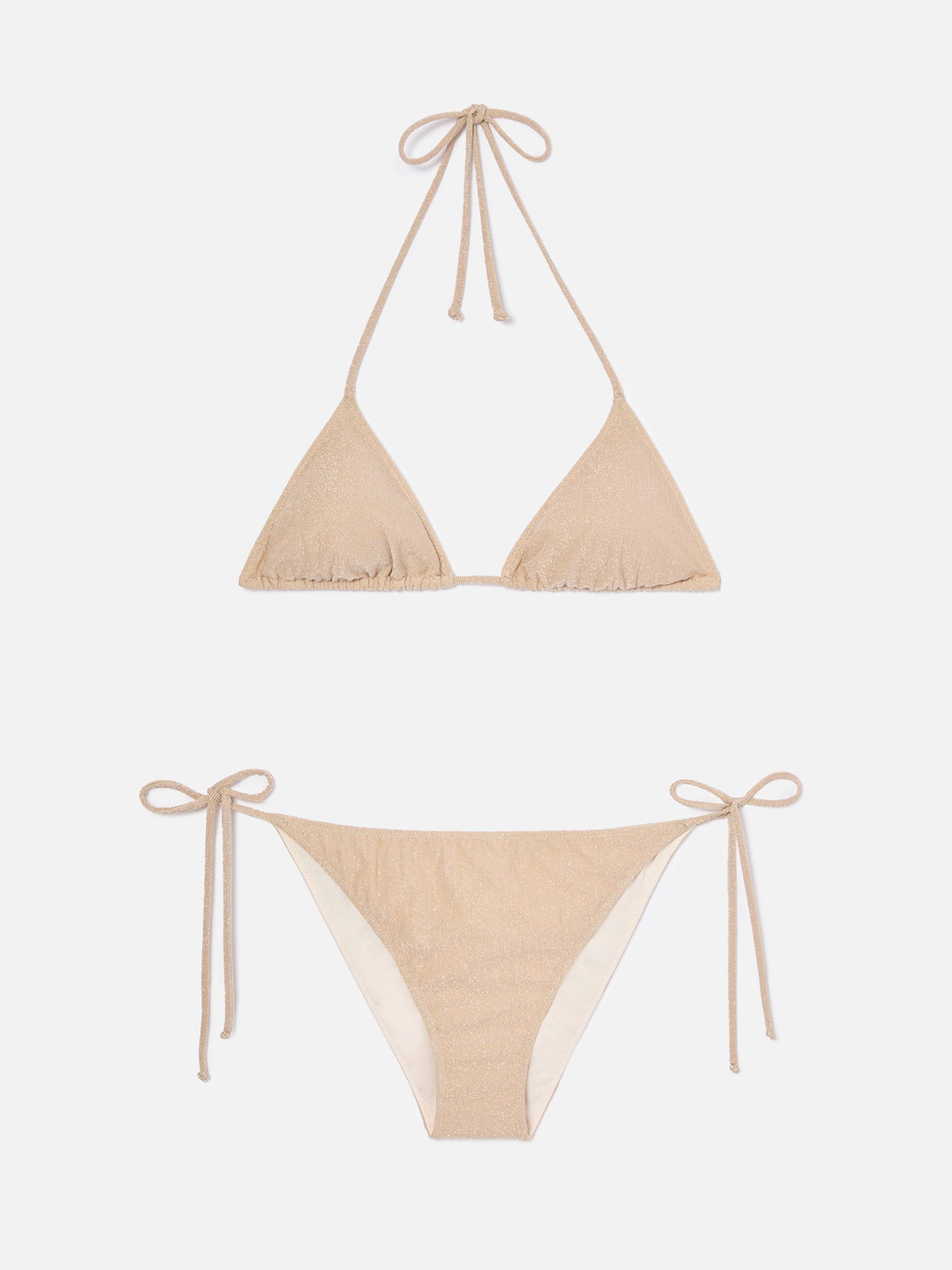 Leah Teen gold lurex triangle bikini