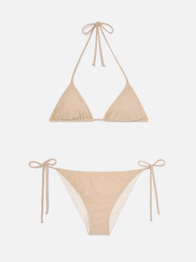 Leah Teen gold lurex triangle bikini