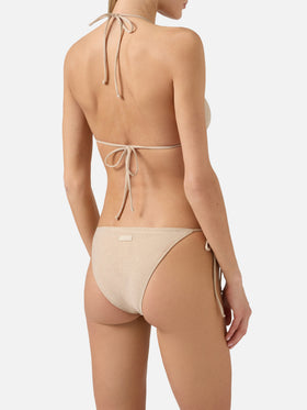 Leah Teen gold lurex triangle bikini