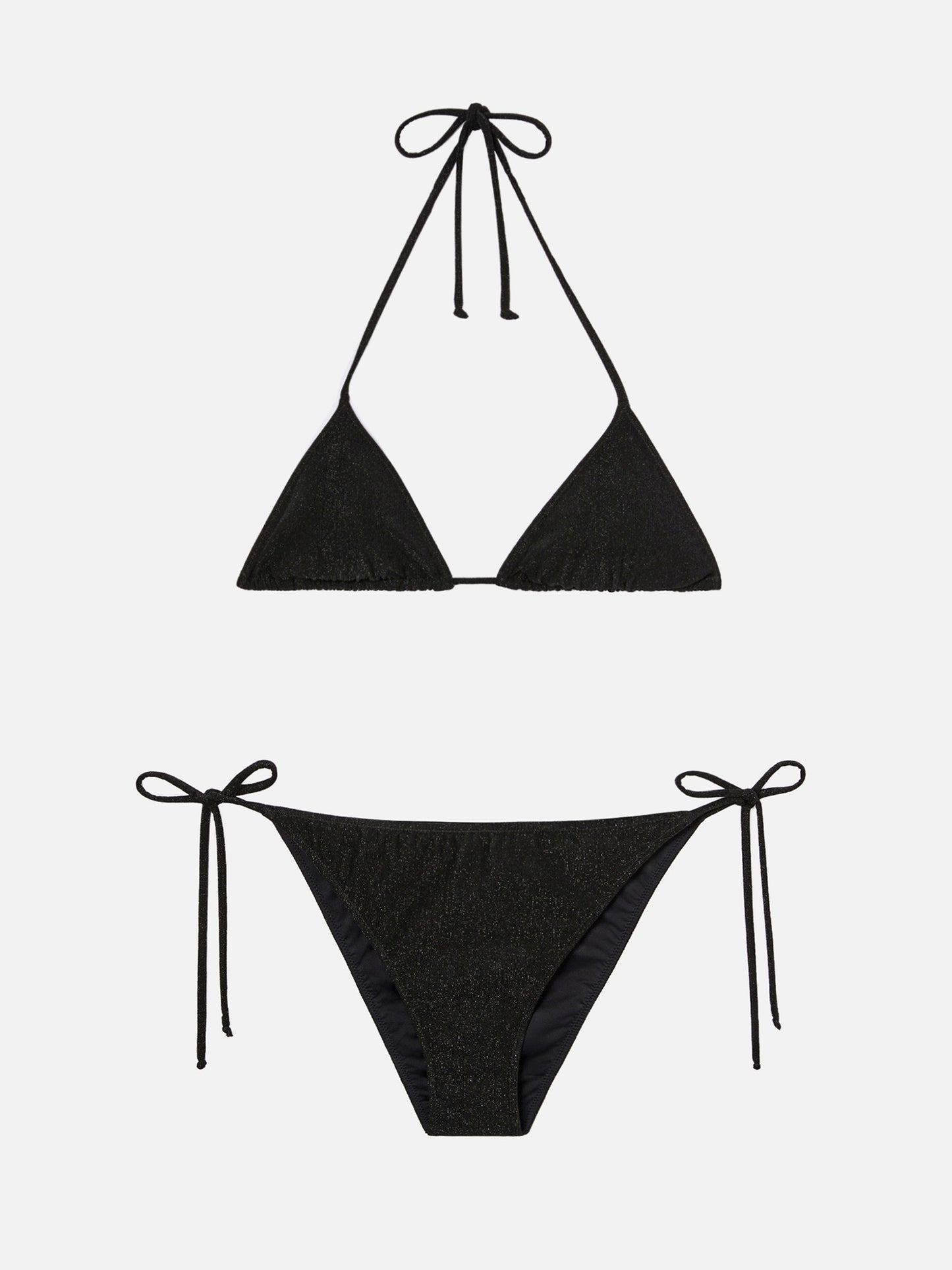 Leah Teen black lurex triangle bikini