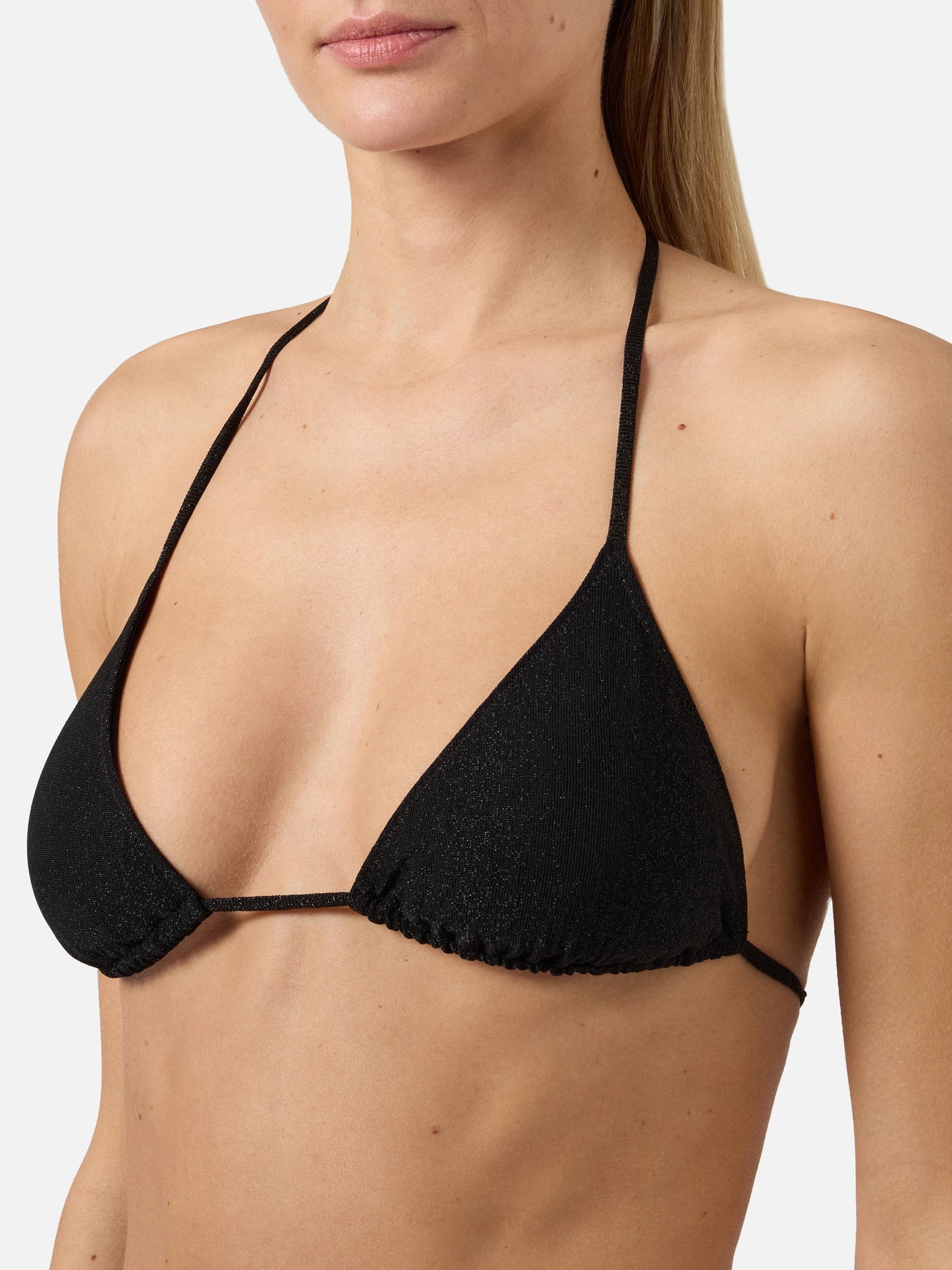 Leah Teen black lurex triangle bikini