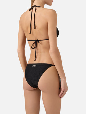 Leah Teen black lurex triangle bikini