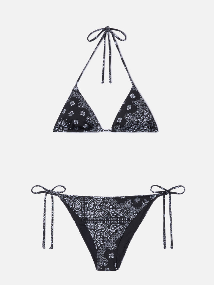 Leah Teen black bandana print bikini