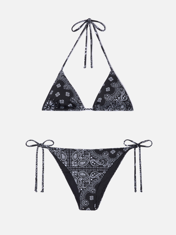 Leah Teen black bandana print bikini