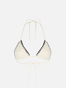 Woman crochet triangle top swimsuit Leah - MC2 Saint Barth