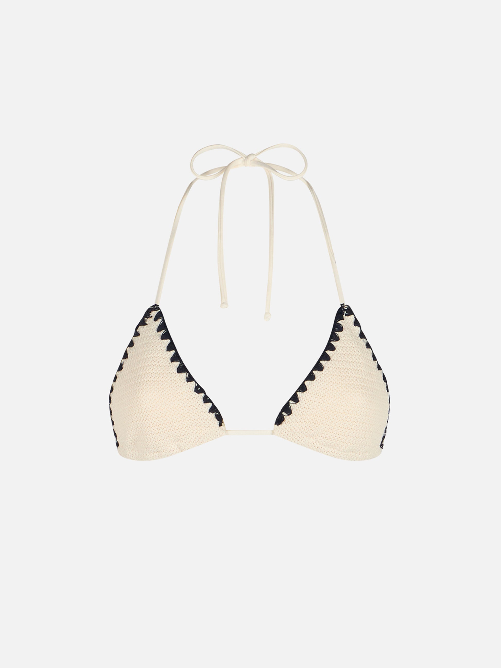 Woman crochet triangle top swimsuit Leah - MC2 Saint Barth