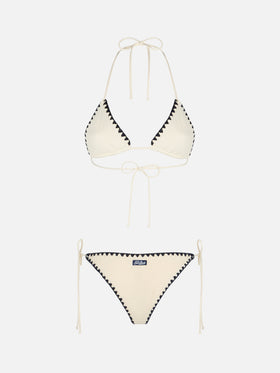 Bikini da donna con top a triangolo in crochet Leah Marielle