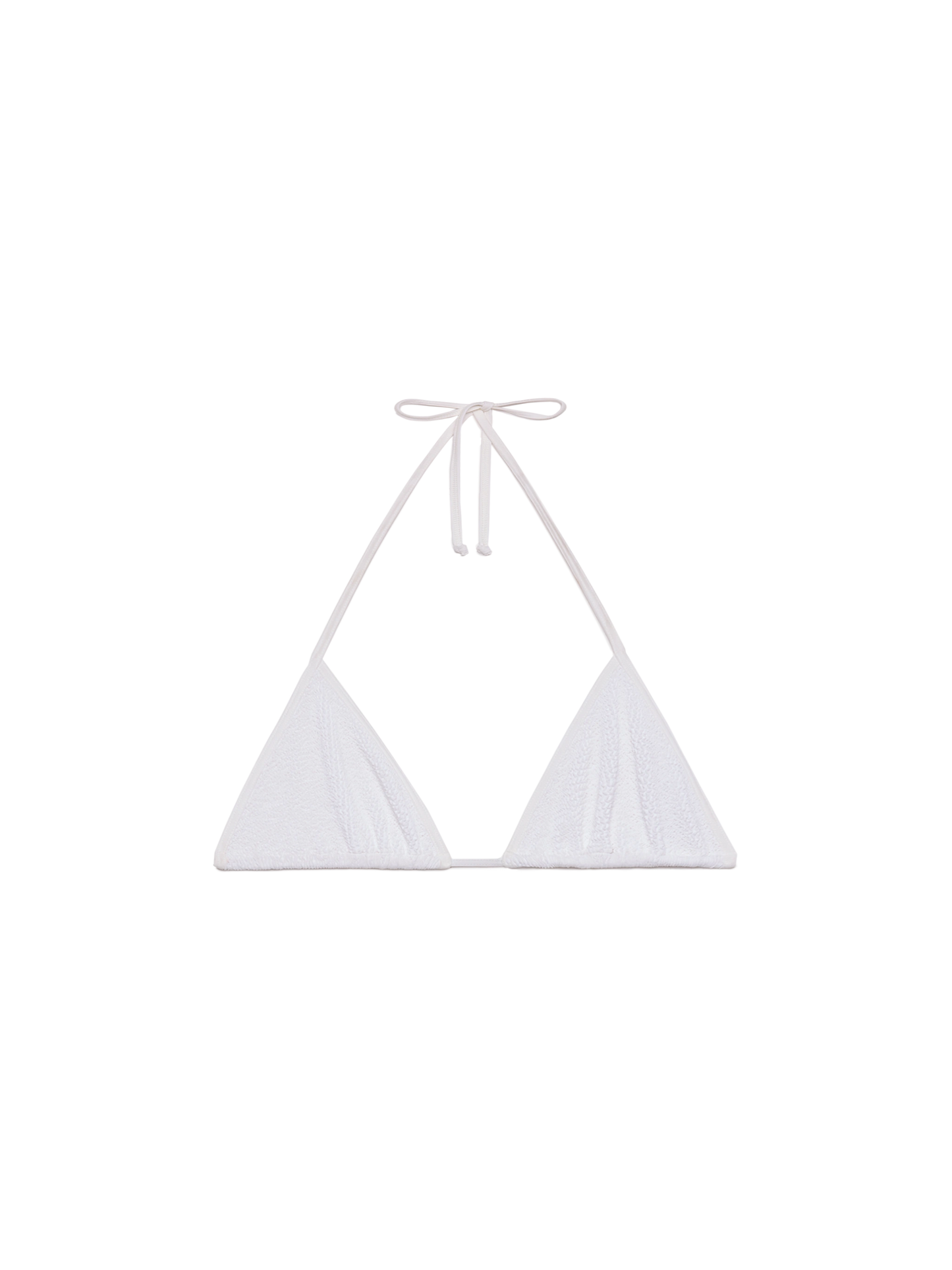 Leah white crinkle triangle top - MC2 Saint Barth