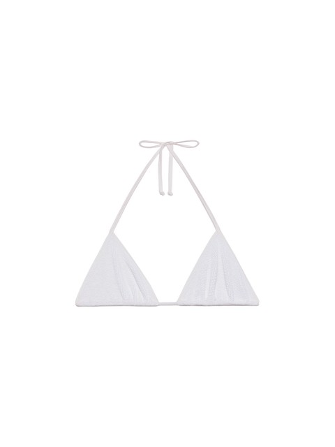 Leah white crinkle triangle top - MC2 Saint Barth