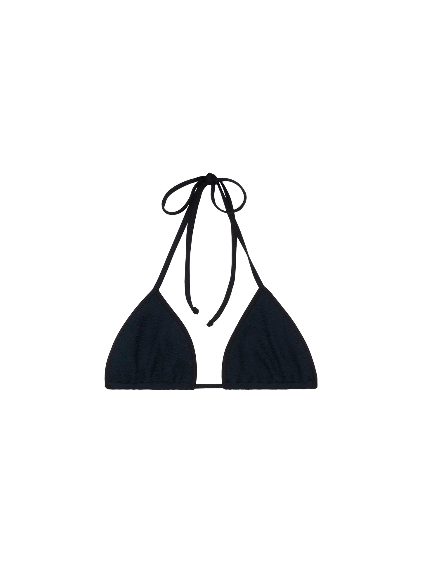 Leah black crinkle triangle top - MC2 Saint Barth