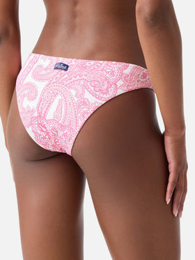Slip de baño Lido rosa con estampado paisley 
