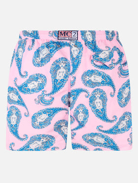 Costume da bagno da uomo in tessuto leggero Lighting con stampa paisley