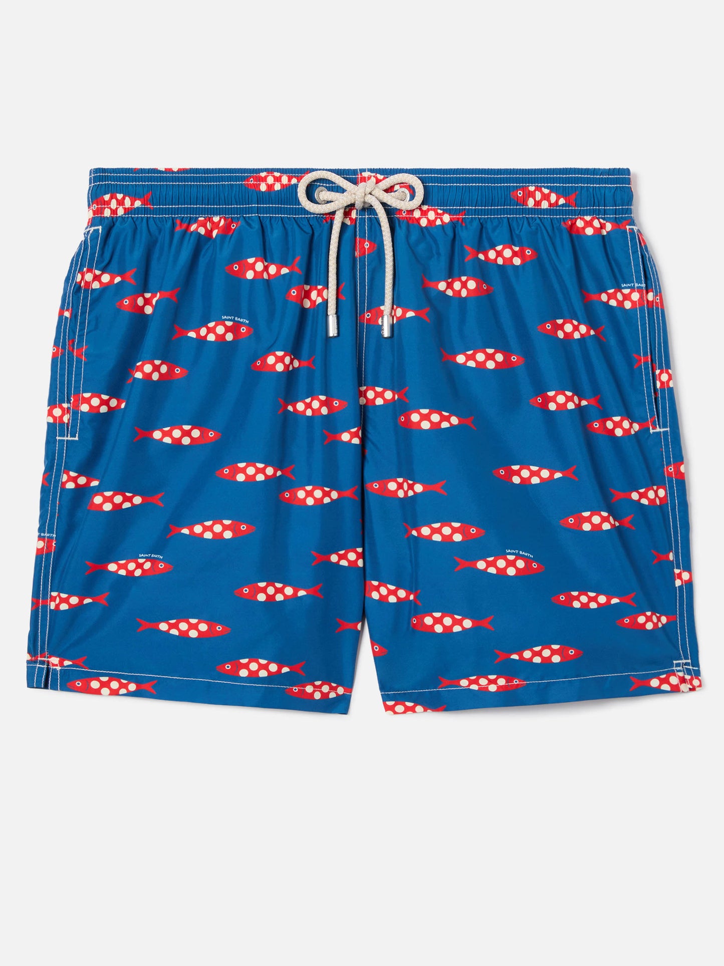 Bañador corto Blue Lighting con estampado integral de sardinas 