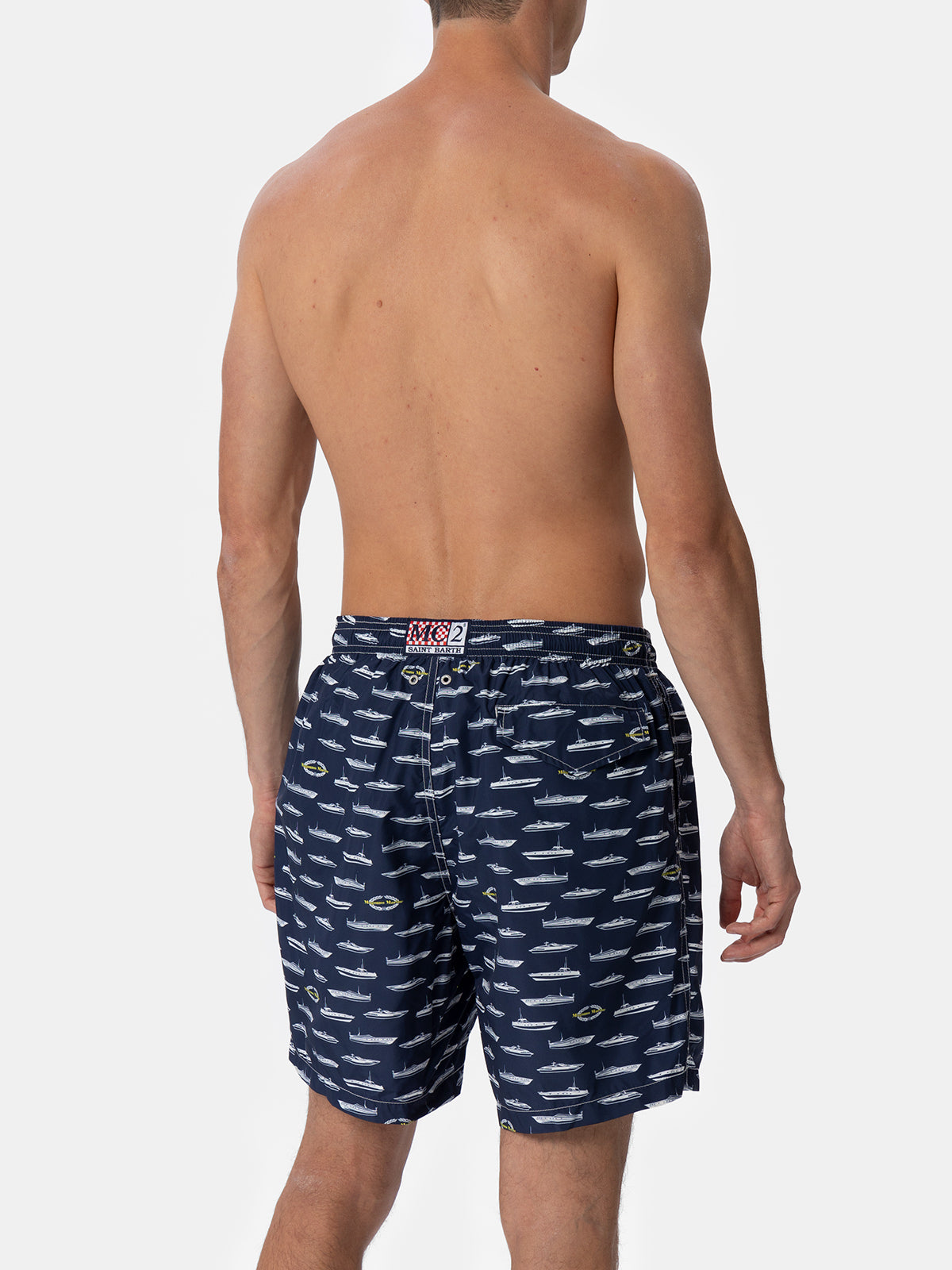 Man light fabric swim shorts with Magnum Marine print | MAGNUM MARINE SPECIAL EDITION