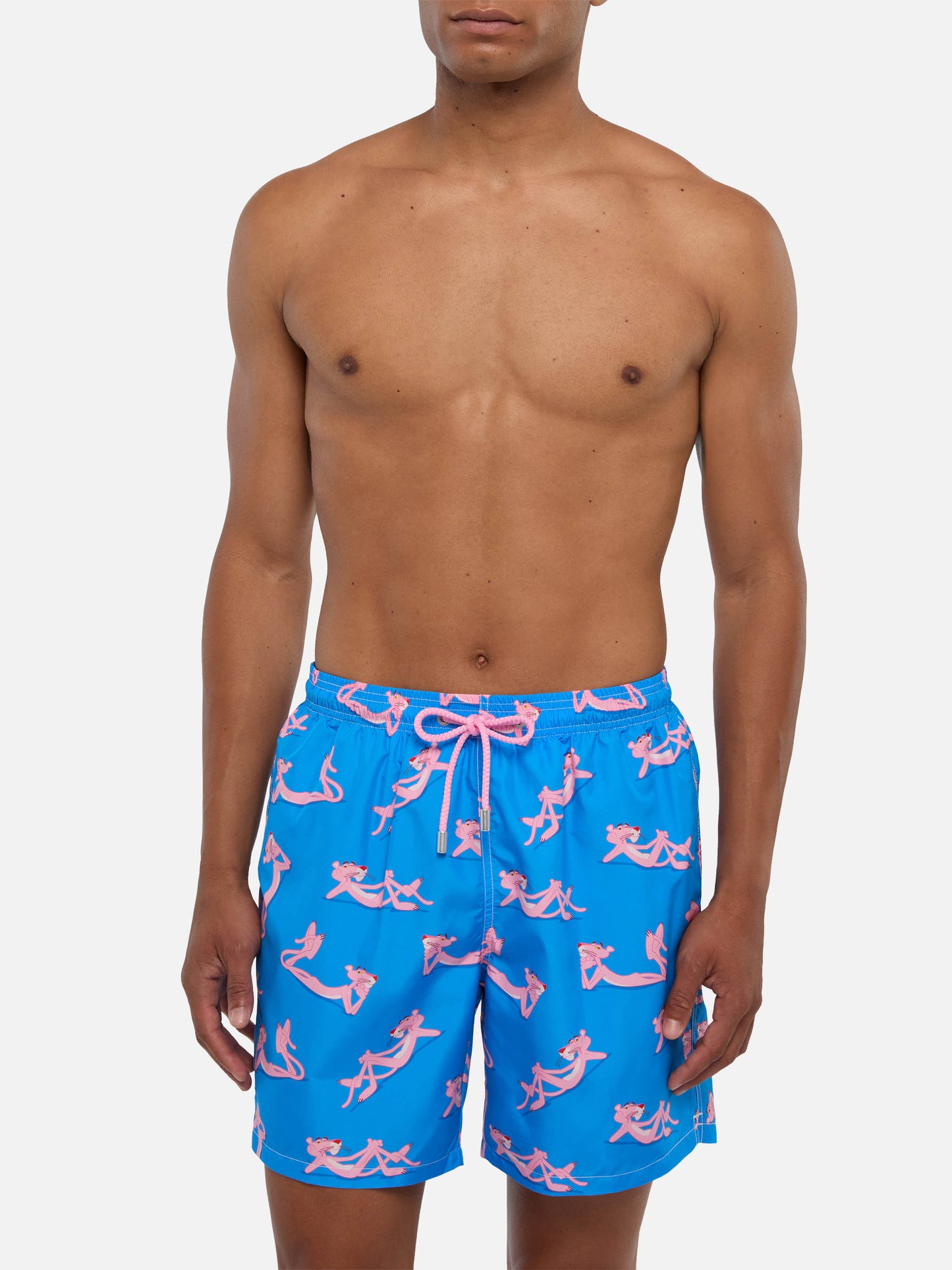 Lightweight fabric swim shorts Lighting with The Pink Panther print | THE PINK PANTHER SPECIAL EDITION