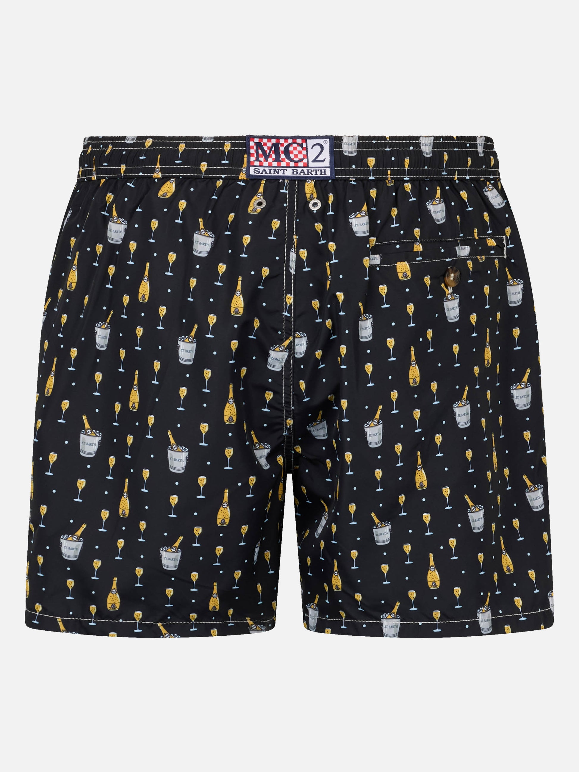 Man lightweight fabric swim-shorts Lighting Micro Fantasy with bollicine print - MC2 Saint Barth