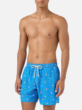 Lighting Micro Fantasy green rum and pear print swim shorts