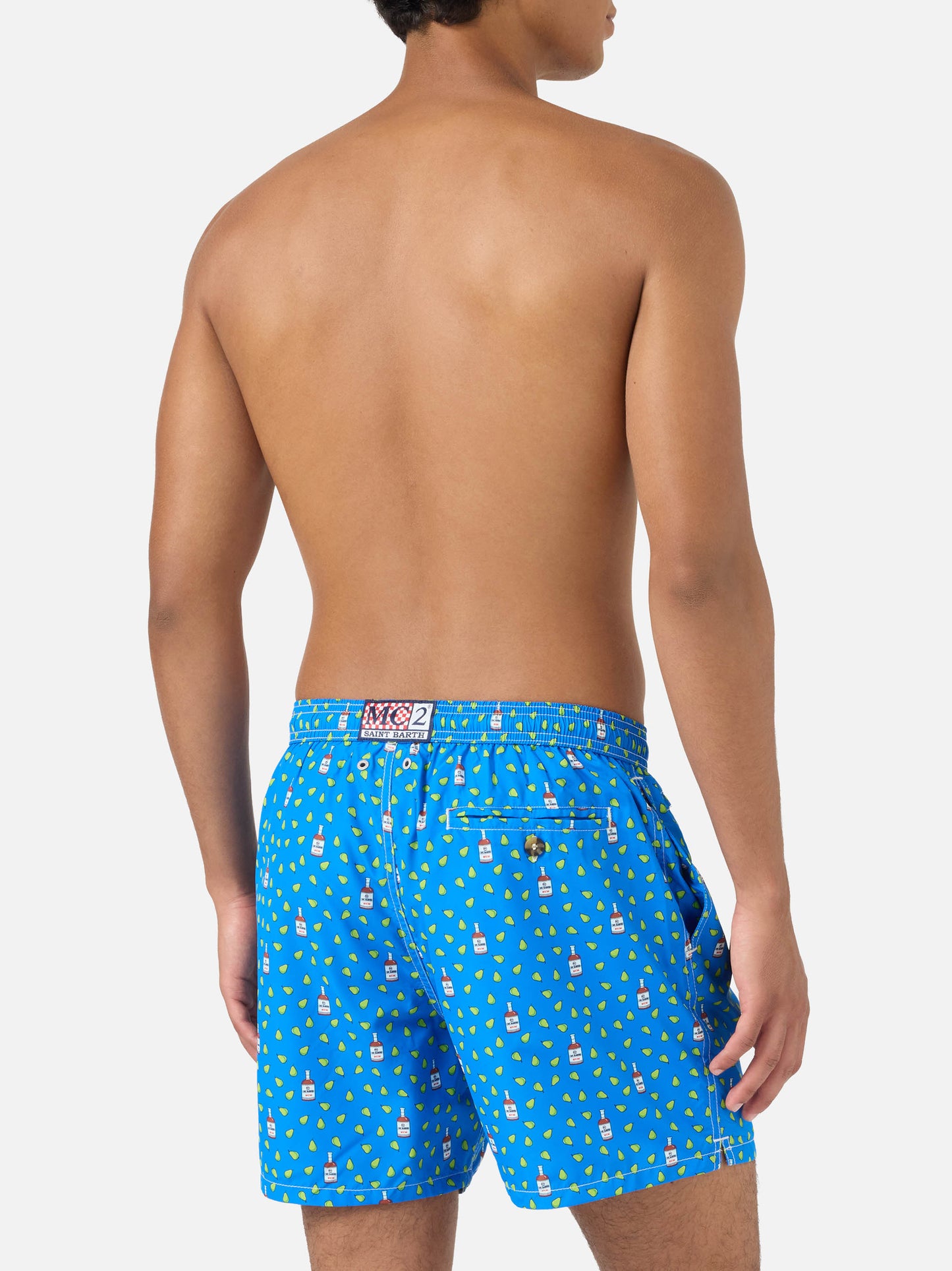 Lighting Micro Fantasy green rum and pear print swim shorts