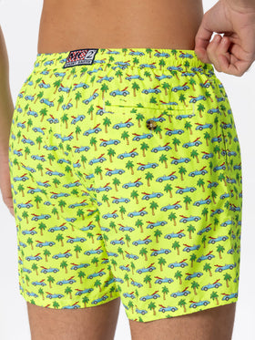 Man light fabric swim shorts with surfcar print - MC2 Saint Barth