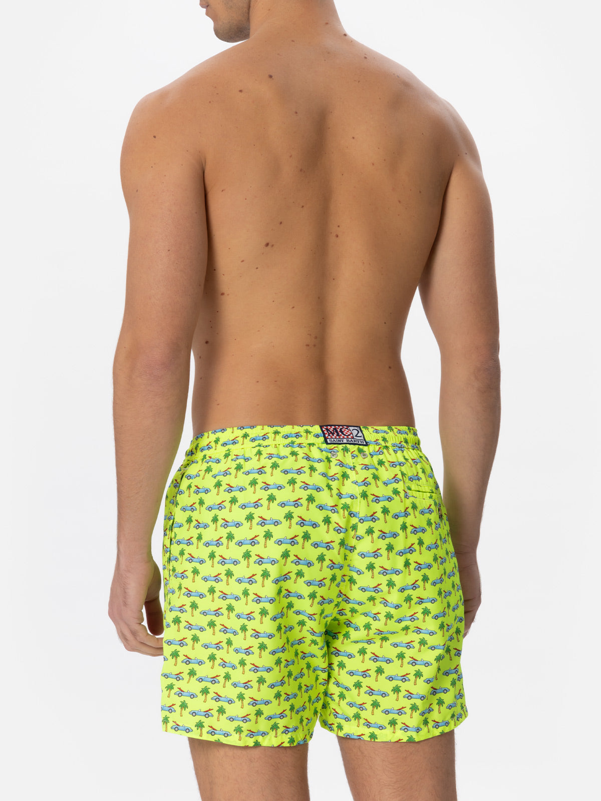 Man light fabric swim shorts with surfcar print - MC2 Saint Barth