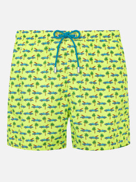 Man light fabric swim shorts with surfcar print - MC2 Saint Barth