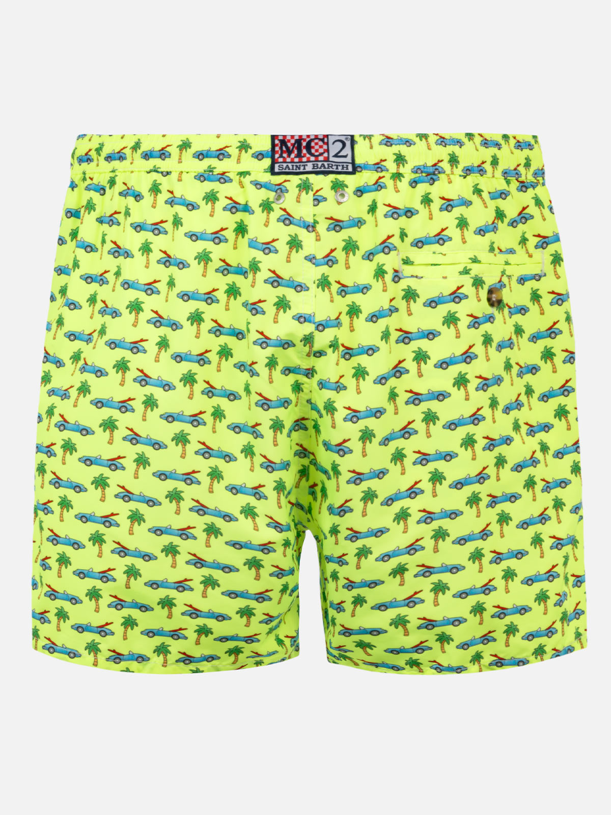 Man light fabric swim shorts with surfcar print - MC2 Saint Barth