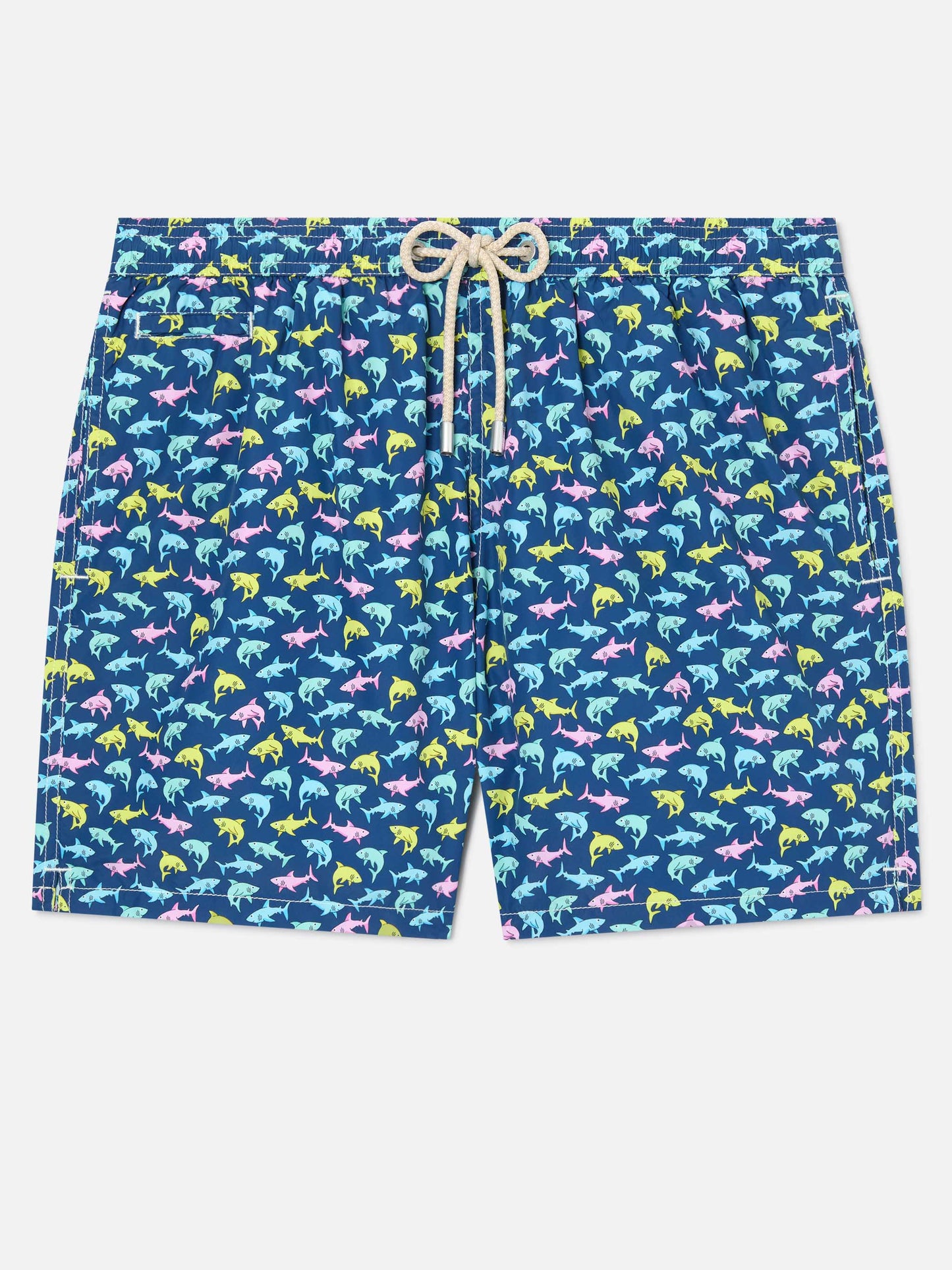 Short de bain Lighting Micro Fantasy à imprimé requin bleu 