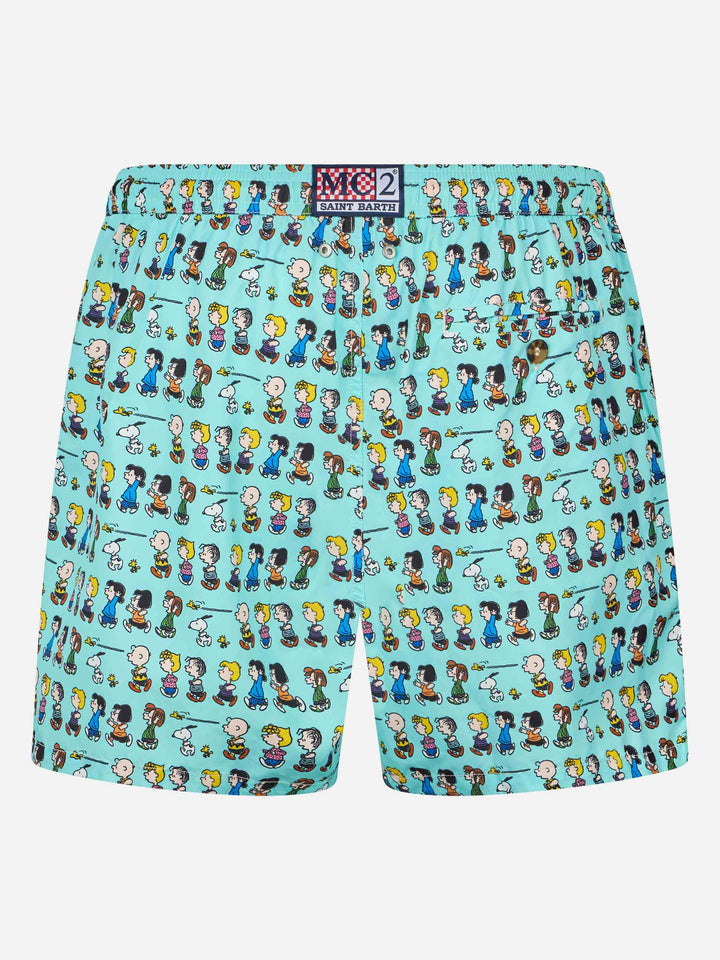 Man lightweight fabric swim-shorts Lighting Micro Fantasy with Peanuts print | SNOOPY PEANUTS™ SPECIAL EDITION - MC2 Saint Barth