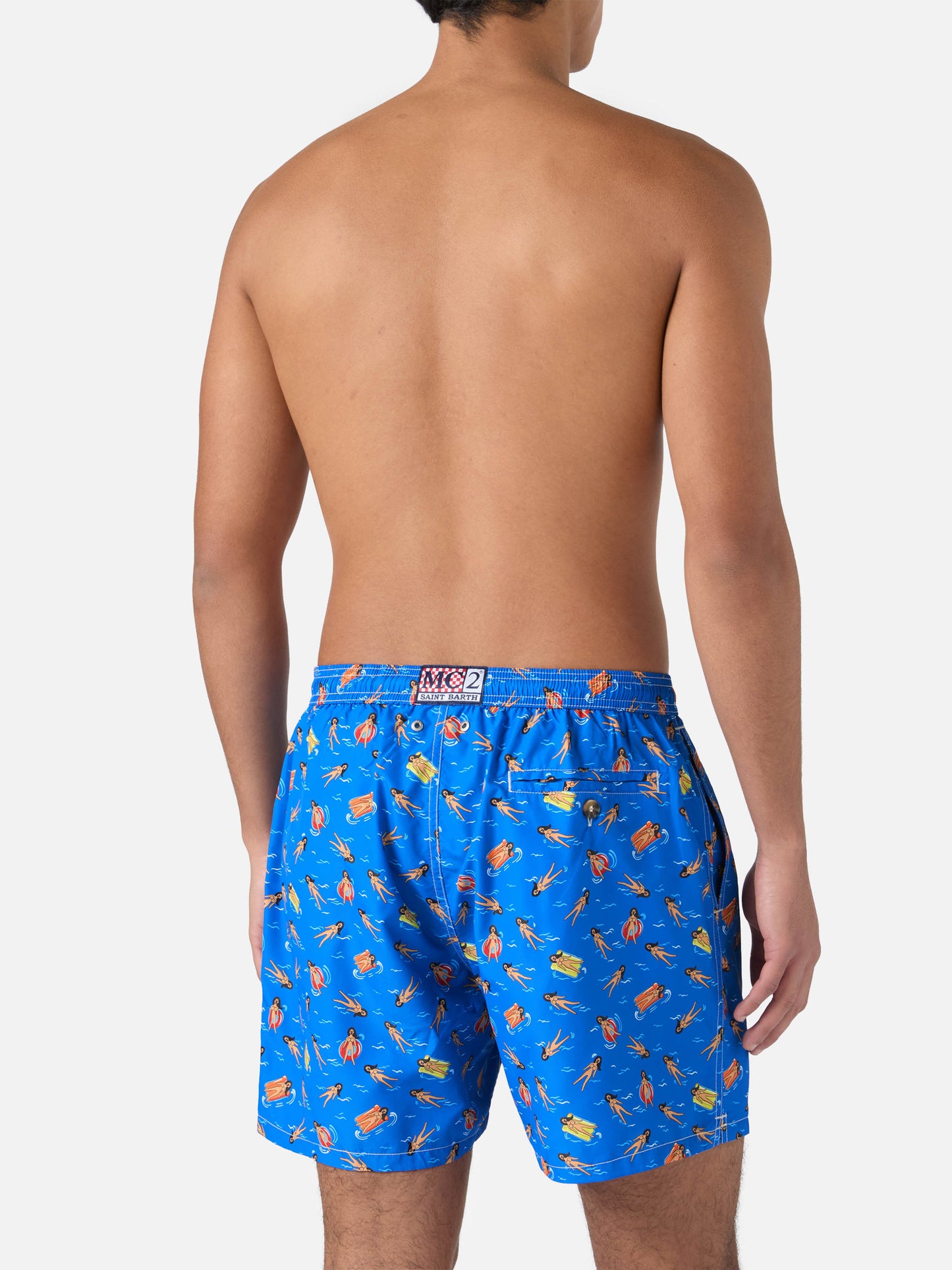 Boxer mare Lighting in tessuto leggero con stampa bambole