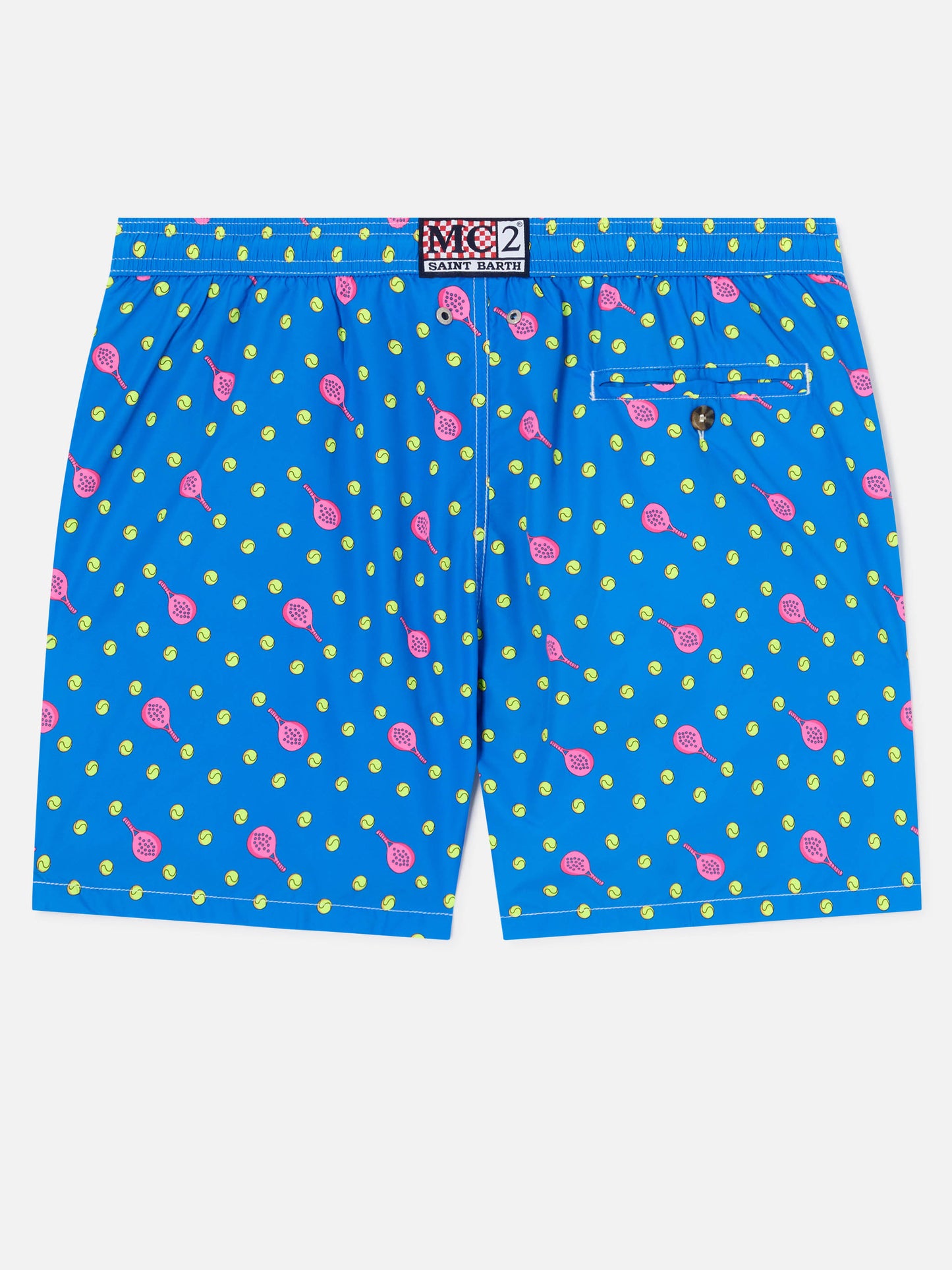 Lighting Micro Fantasy swim shorts in technical fabric with padel pattern in blue and multicolor