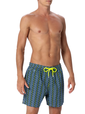 Man lightweight fabric swim-shorts Lighting Micro Fantasy with tennis print - MC2 Saint Barth