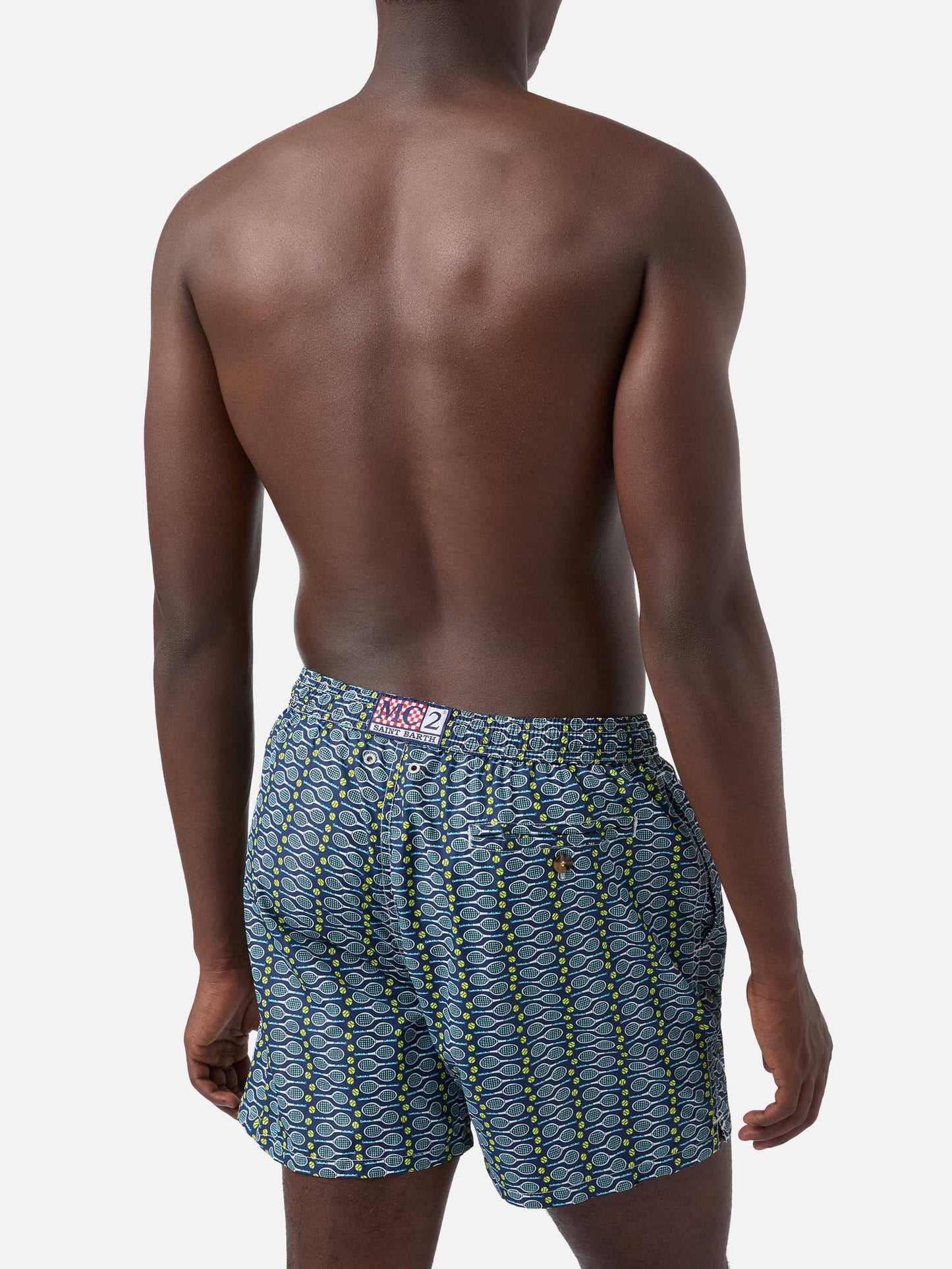 Badeshorts für Herren aus leichtem Stoff Lighting Micro Fantasy mit Tennis-Print