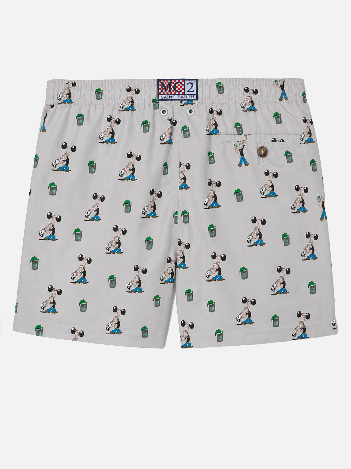 Light grey Lighting Micro swim shorts with Popeye all-over print | POPEYE SPECIAL EDITION