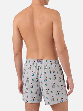 Light grey Lighting Micro swim shorts with Popeye all-over print | POPEYE SPECIAL EDITION