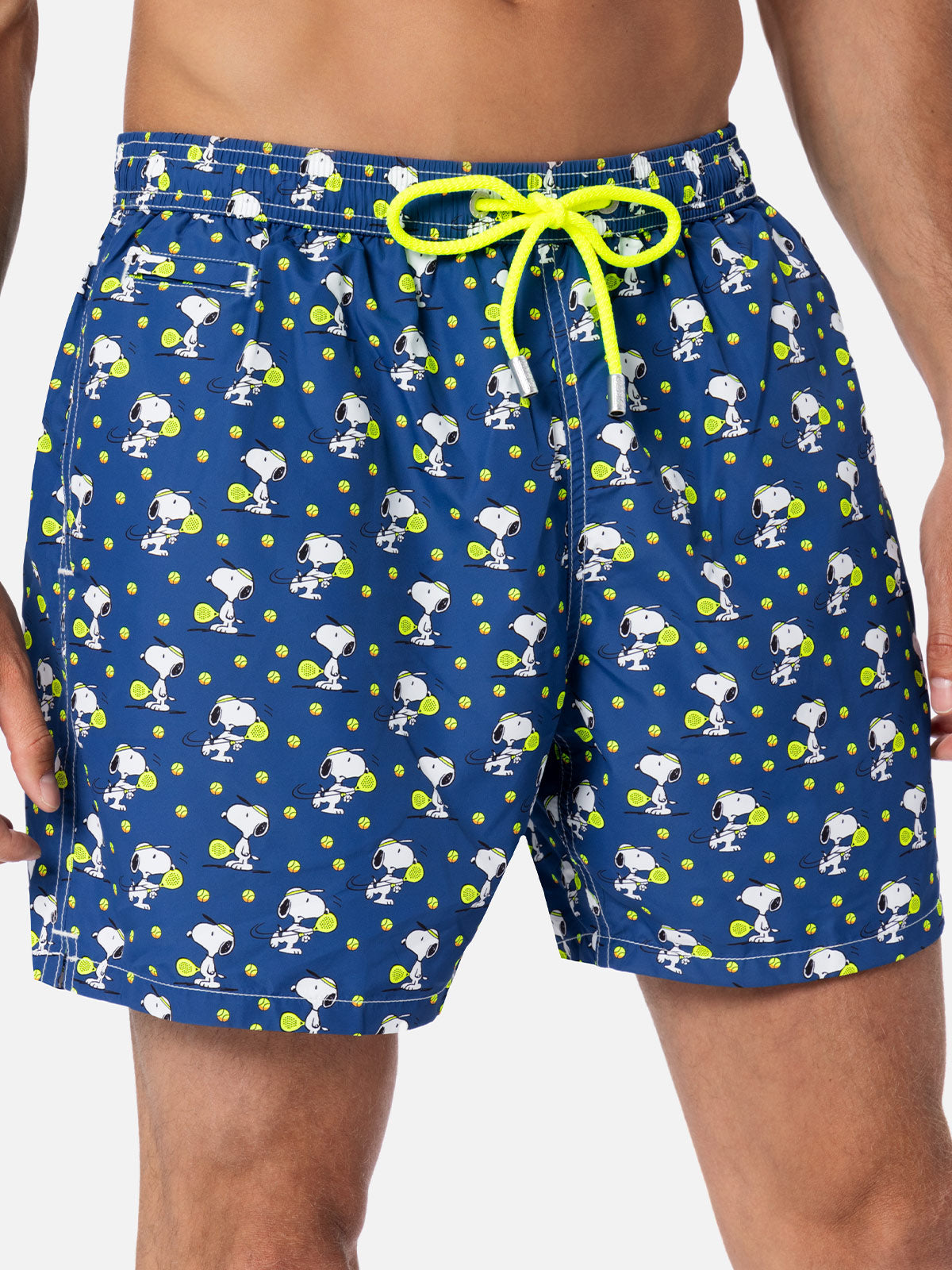 Man lightweight fabric swim-shorts Lighting Micro Fantasy with Snoopy padel print | SNOOPY PEANUTS™ SPECIAL EDITION - MC2 Saint Barth