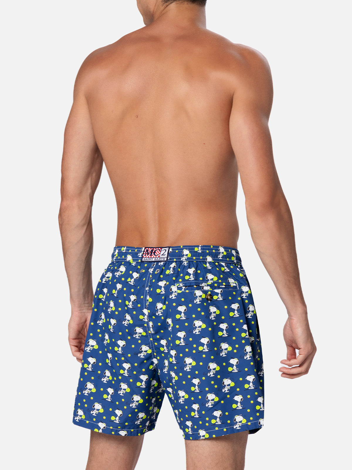 Man lightweight fabric swim-shorts Lighting Micro Fantasy with Snoopy padel print | SNOOPY PEANUTS™ SPECIAL EDITION - MC2 Saint Barth
