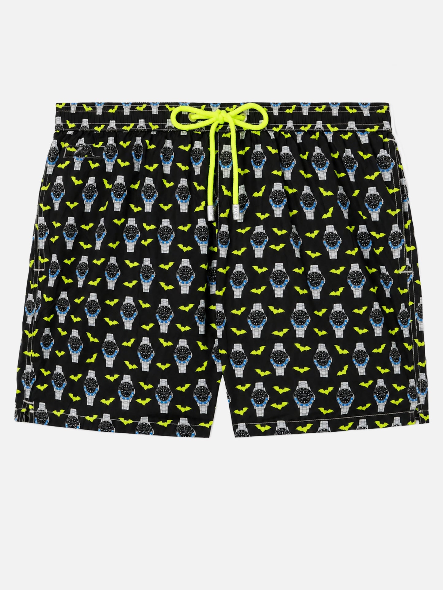 Short de bain en tissu léger Lighting avec imprimé montres 