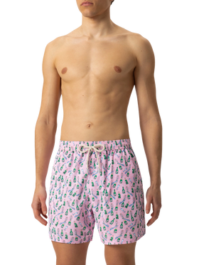 Lightweight fabric swim shorts Lighting with sabrage and bottle print - MC2 Saint Barth