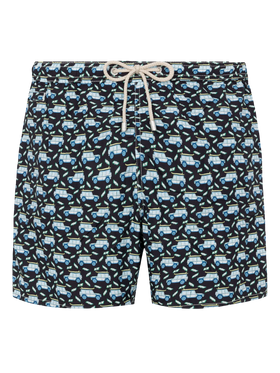 Lightweight fabric swim shorts Lighting with off-road car print - MC2 Saint Barth