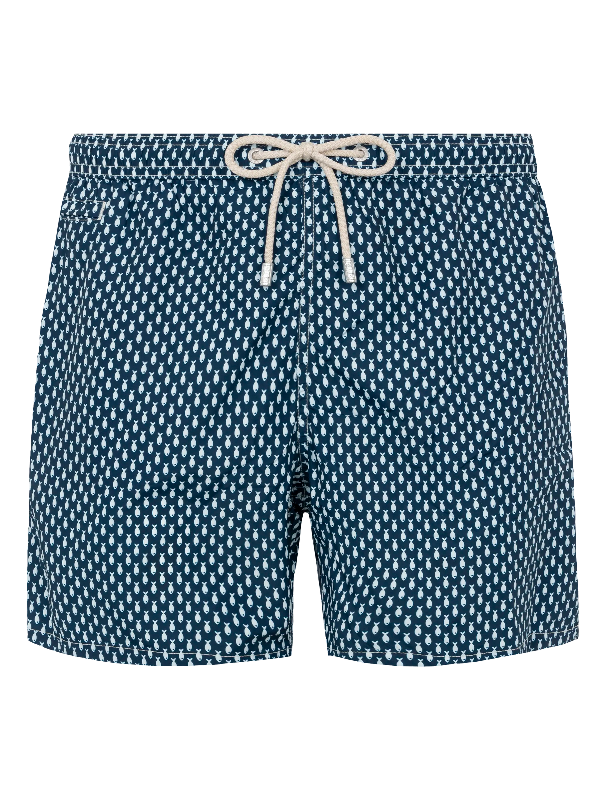 Lightweight fabric swim shorts Lighting with micro fish print - MC2 Saint Barth