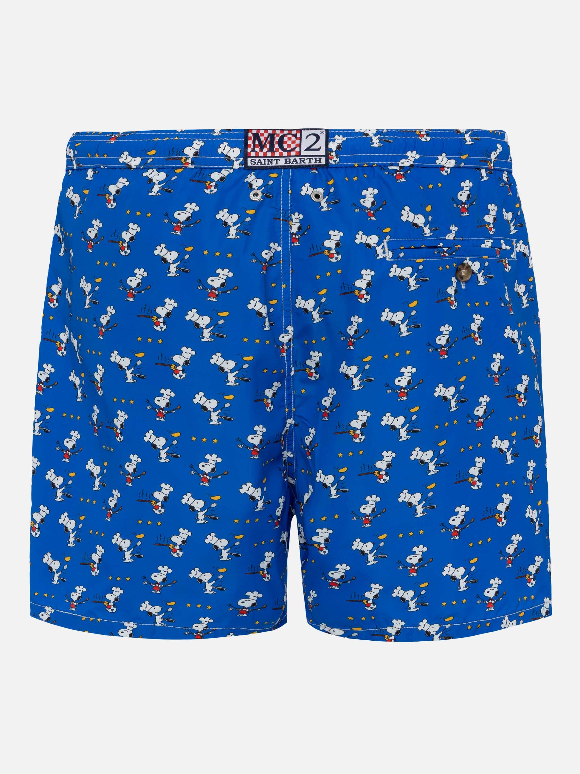 Lightweight fabric swim shorts Lighting with Snoopy chef print | SNOOPY PEANUTS® SPECIAL EDITION - MC2 Saint Barth