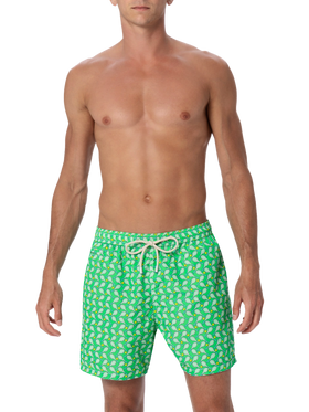 Man lightweight fabric swim-shorts Lighting Micro Fantasy with tennis print - MC2 Saint Barth