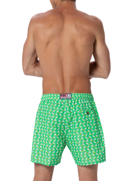 Man lightweight fabric swim-shorts Lighting Micro Fantasy with tennis print - MC2 Saint Barth